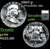 Proof 1962-p Franklin Half Dollar 50c Graded pr66 By SEGS