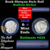 Buffalo Nickel Shotgun Roll in Old Bank Style 'Bell Telephone'  Wrapper 1913 & s Mint Ends