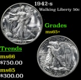 1942-s Walking Liberty Half Dollar 50c Grades GEM+ Unc