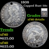 1808 Capped Bust Half Dollar 50c Graded xf40 details By SEGS