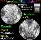 ***Auction Highlight*** 1889-s Morgan Dollar $1 Graded ms65+ by SEGS (fc)