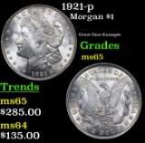 1921-p Morgan Dollar $1 Grades GEM Unc