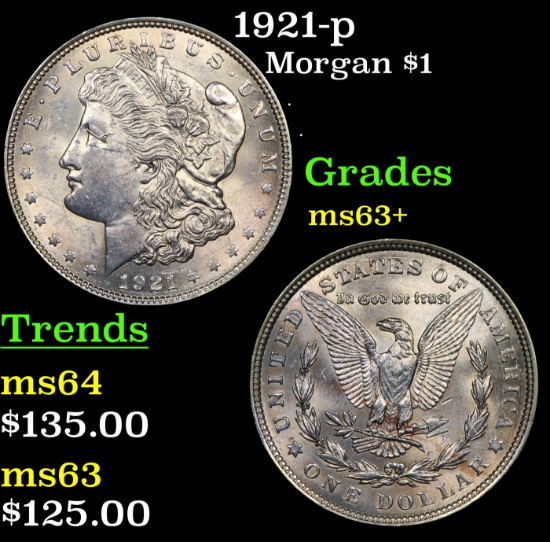 1921-p Morgan Dollar $1 Grades Select+ Unc