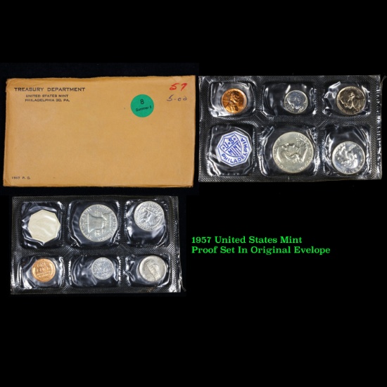 1957 United States Mint Proof Set In Original Evelope