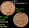 1851 Braided Hair Large Cent 1c Grades xf+