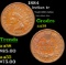 1884 Indian Cent 1c Grades Choice AU/BU Slider