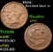 1844 Braided Hair Large Cent 1c Grades xf+