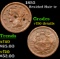 1852 Braided Hair Large Cent 1c Grades VF Details