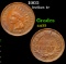 1902 Indian Cent 1c Grades Choice AU