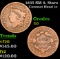 1835 SM 8, Stars Coronet Head Large Cent 1c Grades f+