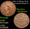 1817 13 Stars Coronet Head Large Cent N-11 1c Grades VF Details