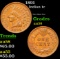 1891 Indian Cent 1c Grades Choice AU/BU Slider