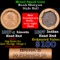 Mixed small cents 1c orig shotgun roll, 1917-s Wheat Cent, 1897 Indian Cent other end, brinks Wrappe