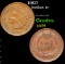 1907 Indian Cent 1c Grades Choice AU/BU Slider