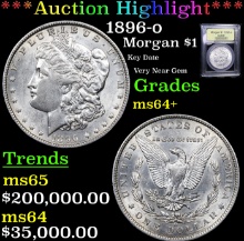 1896-o Morgan Dollar $1 Graded Choice+ Unc
