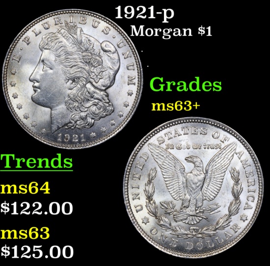 1921-p Morgan Dollar $1 Grades Select+ Unc