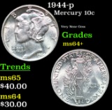 1944-p Mercury Dime 10c Grades Choice+ Unc.