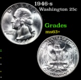 1946-s Washington Quarter 25c Grades Select+ Unc