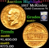 ***Auction Highlight*** 1917 McKinley Gold Commem Dollar 1 Graded GEM+ Unc By USCG (fc)