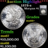 ***Auction Highlight*** 1878-s Morgan Dollar $1 Graded ms66+ By SEGS (fc)