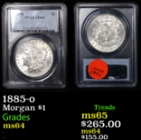 PCGS 1885-o Morgan Dollar $1 Graded ms64 By PCGS