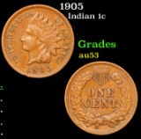 1905 Indian Cent 1c Grades Select AU