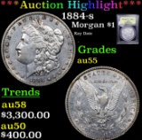 ***Auction Highlight*** 1884-s Morgan Dollar $1 Graded Choice AU By USCG (fc)