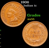 1906 Indian Cent 1c Grades Choice AU