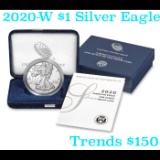 2020-w 1 oz .999 fine Proof Silver American Eagle orig box w/COA Silver Eagle Dollar $1 Grades