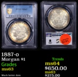 PCGS 1887-o Morgan Dollar $1 Graded ms63 By PCGS