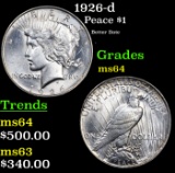 1926-d Peace Dollar $1 Grades Choice Unc