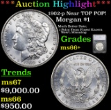 ***Auction Highlight*** 1902-p Morgan Dollar Near TOP POP! $1 Graded ms66+ By SEGS (fc)