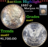 ***Auction Highlight*** 1887-p Morgan Dollar $1 Graded ms67 By SEGS (fc)