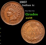 1907 Indian Cent 1c Grades Choice AU/BU Slider