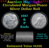 ***Auction Highlight***  First Financial Shotgun 1887 & 'P' Ends Mixed Morgan/Peace Silver dollar ro