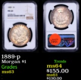 NGC 1889-p Morgan Dollar $1 Graded ms63 By NGC