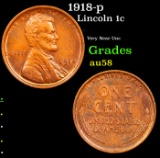 1918-p Lincoln Cent 1c Grades Choice AU/BU Slider