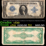 1923 $1 Large Size Blue Seal Silver Certificate, Fr-237 Signatures of Speelman & White Grades vf, ve