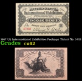 1867 US International Exhibition Package Ticket No. 5722 Grades Select CU