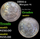 1884-o Morgan Dollar $1 Grades Choice+ Unc