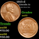1915-d Lincoln Cent 1c Grades Select AU