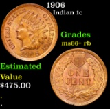 1906 Indian Cent 1c Grades GEM++ RB