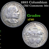 1893 Columbian Old Commem Half Dollar 50c Grades xf