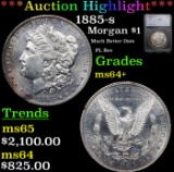 ***Auction Highlight*** 1885-s Morgan Dollar $1 Graded ms64+ By SEGS (fc)