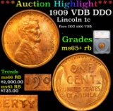 ***Auction Highlight*** 1909 VDB Lincoln Cent DDO 1c Graded ms65+ rb By SEGS (fc)