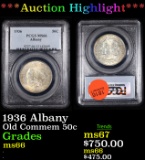 ***Auction Highlight*** PCGS 1936 Albany Old Commem Half Dollar 50c Graded ms66 By PCGS (fc)
