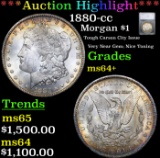 ***Auction Highlight*** 1880-cc Morgan Dollar $1 Graded ms64+ By SEGS (fc)