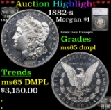 ***Auction Highlight*** 1882-s Morgan Dollar $1 Graded ms65 dmpl By SEGS (fc)