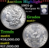 ***Auction Highlight*** 1901-p Morgan Dollar $1 Graded Select+ Unc By USCG (fc)