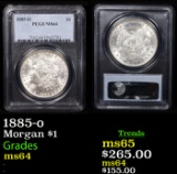 PCGS 1885-o Morgan Dollar $1 Graded ms64 By PCGS